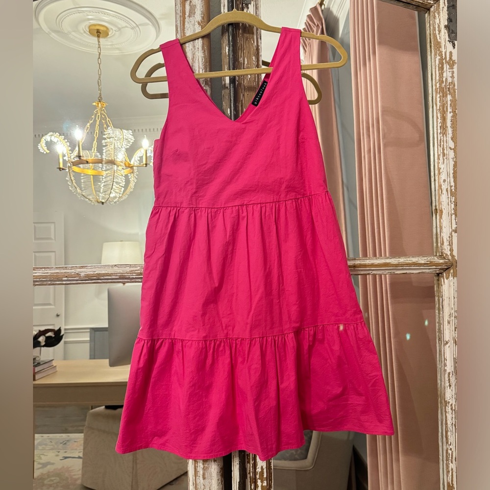 Pink tiered dress